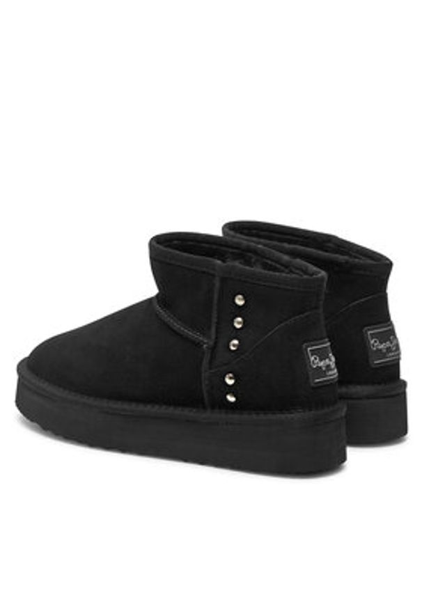 Pepe Jeans Śniegowce PLS50531 Czarny. Kolor: czarny. Materiał: zamsz, skóra