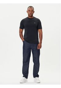 Karl Lagerfeld - KARL LAGERFELD T-Shirt 755053 554235 Granatowy Regular Fit. Typ kołnierza: dekolt w karo. Kolor: niebieski. Materiał: bawełna #4