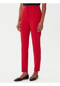 Hugo - HUGO Spodnie materiałowe Hagonia-1 50539991 Czerwony Slim Fit. Kolor: czerwony. Materiał: syntetyk