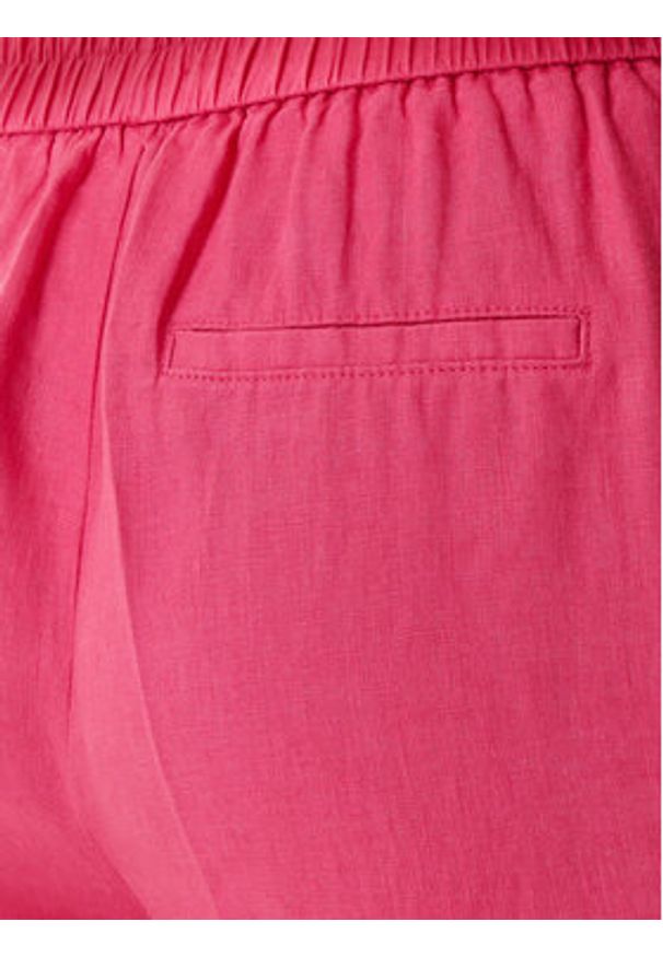 United Colors of Benetton - United Colors Of Benetton Spodnie materiałowe 4AGH558X5 Różowy Straight Fit. Kolor: różowy. Materiał: len