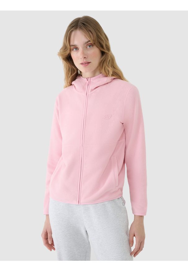 4f - 4F Polar regular z kapturem damski - różowy XS. Typ kołnierza: kaptur. Kolor: różowy. Materiał: polar. Sezon: zima. Sport: turystyka piesza, wspinaczka, snowboard, narciarstwo