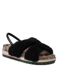 Sandały Coach Tally Shearlg Sandal C5885 Black. Kolor: czarny. Materiał: wełna, materiał