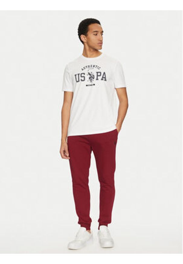U.S. Polo Assn. T-Shirt MUP4083 Biały Regular Fit. Typ kołnierza: polo. Kolor: biały. Materiał: bawełna
