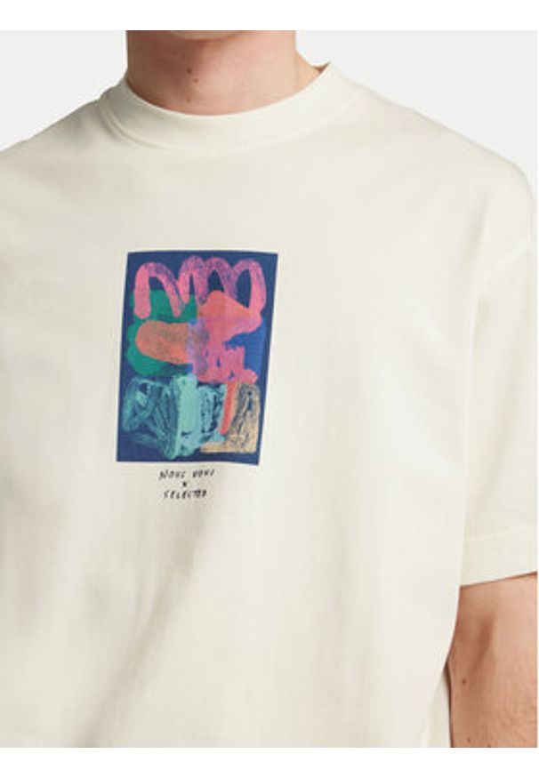 Selected Homme T-Shirt Will 16097225 Écru Relaxed Fit. Materiał: bawełna