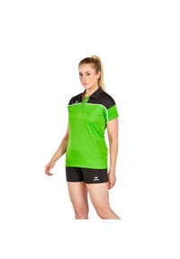 ERIMA - Damska koszulka polo Erima Change. Typ kołnierza: polo. Kolor: czarny, wielokolorowy, zielony. Sport: piłka nożna #1
