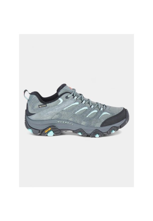 Buty turystyczne damskie Merrell Moab 3 GTX. Kolor: szary, zielony, wielokolorowy. Materiał: skóra. Szerokość cholewki: normalna. Styl: sportowy