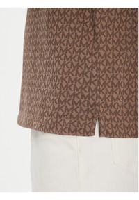 Michael Kors Polo CS550V85KS Brązowy Regular Fit. Typ kołnierza: polo. Kolor: brązowy. Materiał: bawełna #5