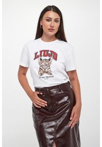 Liu Jo - T-shirt damski z nadrukiem LIU JO. Wzór: nadruk