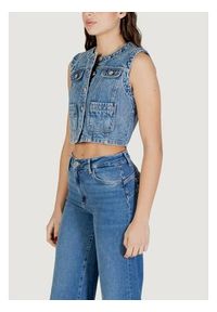Morgan Kamizelka 261-VCHARMY Niebieski Regular Fit. Kolor: niebieski. Materiał: jeans #2