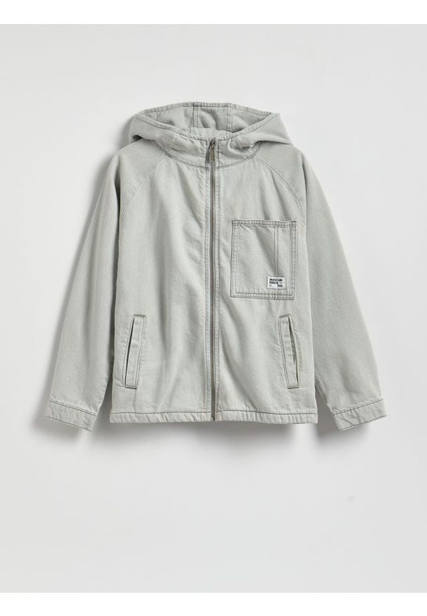 Reserved - Bawełniana koszula - jasnoszary. Kolor: szary. Materiał: bawełna