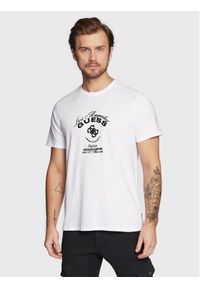 Guess T-Shirt M3RI69 KBDK0 Biały Slim Fit. Kolor: biały. Materiał: bawełna #1