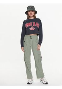 Tommy Jeans Bluzka Collegiate DW0DW15575 Szary Cropped Fit. Kolor: szary. Materiał: bawełna #3