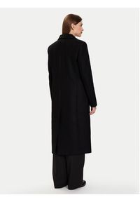 TOMMY HILFIGER - Tommy Hilfiger Płaszcz wełniany Classic WW0WW47445 Czarny Regular Fit. Kolor: czarny. Materiał: wełna #4