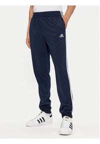 Adidas - adidas Dres Basic 3-Stripes HZ2220 Granatowy Regular Fit. Kolor: niebieski. Materiał: syntetyk #6