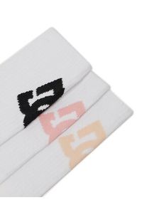 DC Zestaw 3 par wysokich skarpet unisex AS_DC_03W_SS25 (3-PACK) Biały. Kolor: biały. Materiał: materiał, bawełna #3