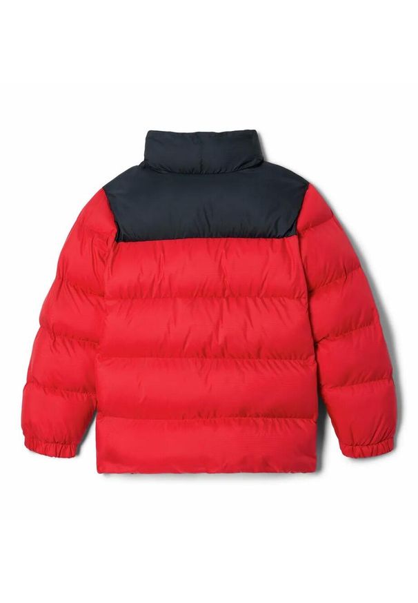 columbia - Kurtka Turystyczna Puchowa Dziecięca Columbia Puffect Jacket. Kolor: czerwony. Materiał: puch. Styl: sportowy