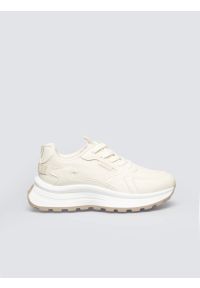 Big-Star - Sneakersy damskie beżowe TT274024 801. Okazja: na co dzień. Nosek buta: okrągły. Kolor: beżowy. Materiał: syntetyk, materiał #1