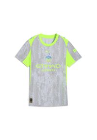 Puma - Damska trzecia koszulka Manchester City 25/26 PUMA Cool Weather Pro Green Blue. Kolor: zielony, niebieski, wielokolorowy. Sport: piłka nożna