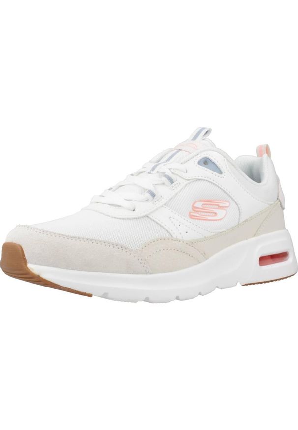 skechers - Buty Kobieta Skechers Skech-Air Court biały. Kolor: wielokolorowy, biały, beżowy. Model: Skechers Sport. Sport: turystyka piesza