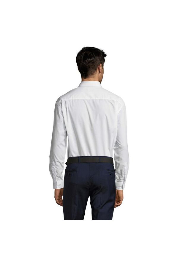SOL'S - Męska Koszula Z Długim Rękawem Baltimore 95 Poplin. Kolor: biały. Długość rękawa: długi rękaw. Długość: długie
