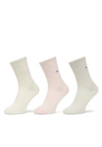TOMMY HILFIGER - Zestaw 3 par wysokich skarpet damskich Tommy Hilfiger. Kolor: różowy