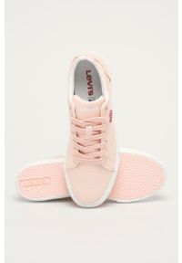 Levi's® - Levi's Tenisówki damskie kolor różowy. Okazja: na spotkanie biznesowe. Nosek buta: okrągły. Zapięcie: sznurówki. Kolor: różowy. Materiał: guma. Styl: biznesowy #4