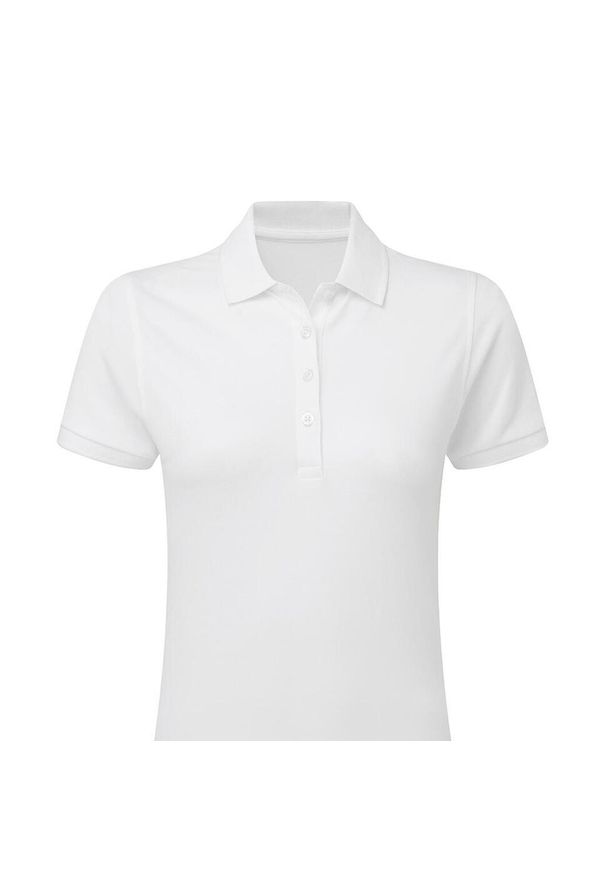 SG - Damska Koszulka Polo Signature Stretch Bez Metki. Typ kołnierza: polo. Kolor: biały