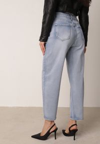 Born2be - Niebieskie Bawełniane Jeansy Klasyczne o Kroju Mom Fit Qinvielle. Okazja: do pracy, na co dzień. Kolekcja: plus size. Kolor: niebieski. Styl: klasyczny #4