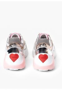 Love Moschino - Sneakersy damskie LOVE MOSCHINO JA15016G1GIQ1-01B. Okazja: do pracy, na spacer, na co dzień. Kolor: srebrny. Sport: turystyka piesza #3