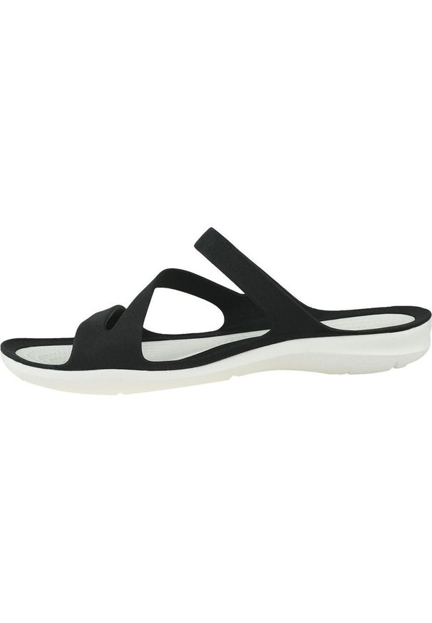 Klapki damskie Crocs Swiftwater Sandal W. Kolor: czarny. Materiał: guma, materiał, syntetyk