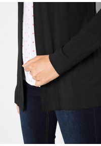 bonprix - Kardigan z miękkiej wiskozy. Kolor: czarny. Materiał: dzianina, wiskoza #3