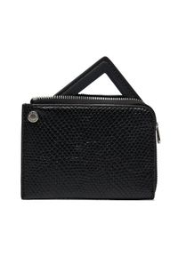 Calvin Klein Jeans Mały Portfel Damski Sculpted Wallet Square Mirror K60K611563 Czarny. Kolor: czarny. Materiał: skóra