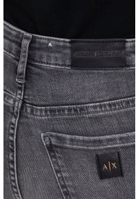 Armani Exchange jeansy J01 6KYJ01.Y1FAZ damskie high waist. Stan: podwyższony. Kolor: szary #3