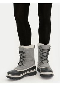 sorel - Sorel Śniegowce Caribou NL1005 Szary. Kolor: szary. Materiał: nubuk, skóra #5