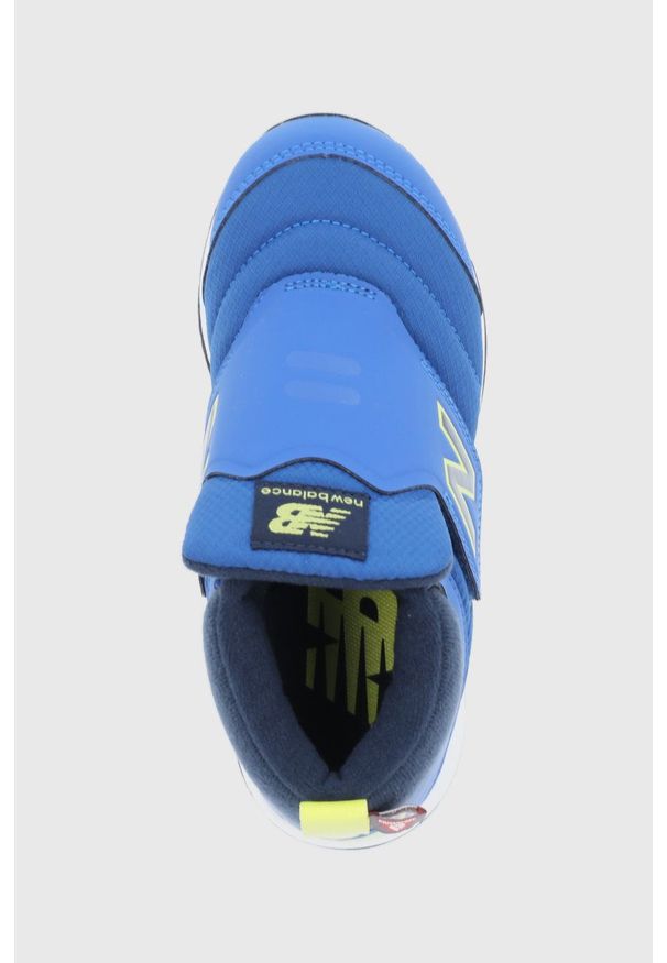 New Balance Buty dziecięce. Nosek buta: okrągły. Zapięcie: rzepy. Kolor: niebieski. Szerokość cholewki: normalna