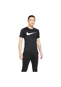 Koszulka męska do biegania Nike Pro Short-Sleeve Graphic Top CT6392. Materiał: materiał, włókno, elastan, dzianina, skóra, poliester. Technologia: Dri-Fit (Nike). Sport: fitness #5