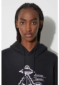 Reebok Classic bluza bawełniana kolor czarny z kapturem HT8178-BLACK. Typ kołnierza: kaptur. Kolor: czarny. Materiał: bawełna. Wzór: nadruk #6