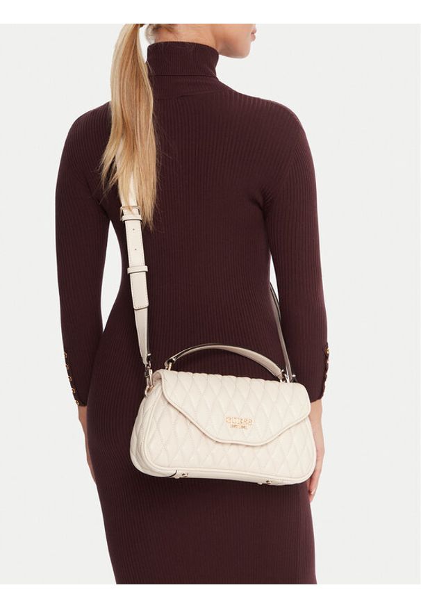 Guess Torebka Valla HWQG81 22200 Écru. Kolor: kremowy. Materiał: skórzane