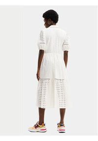 Desigual Sukienka koszulowa Berkeley 24SWVW59 Biały Regular Fit. Kolor: biały. Materiał: bawełna. Typ sukienki: koszulowe