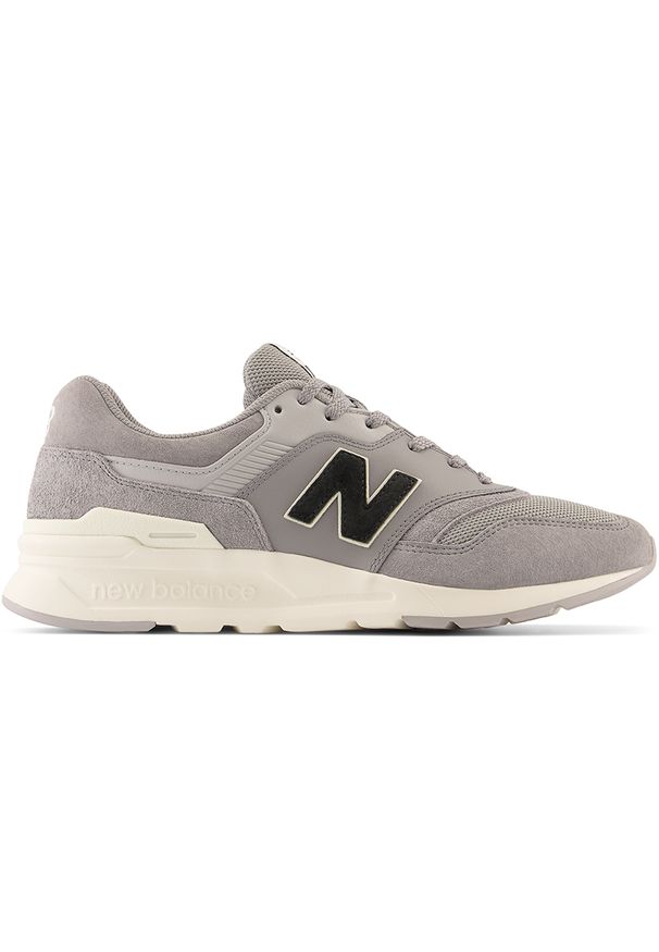 Buty męskie New Balance CM997HPH – szare. Okazja: na co dzień. Kolor: szary. Materiał: materiał, syntetyk, skóra, guma. Szerokość cholewki: normalna. Wzór: nadruk