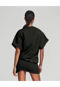 RETROFETE - Czarna sukienka mini Coleen. Kolor: czarny. Materiał: tkanina, bawełna, prążkowany, materiał. Typ sukienki: dopasowane, asymetryczne. Styl: klasyczny, vintage. Długość: mini #6