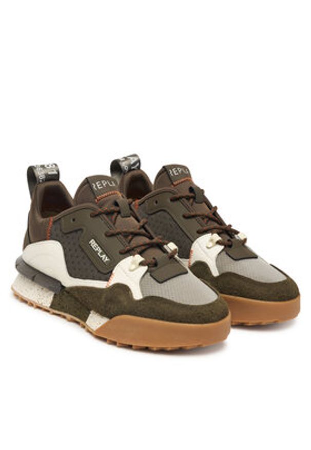 Replay - REPLAY Sneakersy GMS1P .000.C0074L Kolorowy. Materiał: zamsz, skóra. Wzór: kolorowy