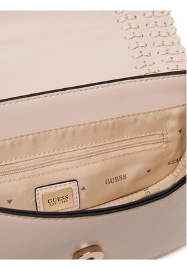 Guess Torebka Tatum HWNG96 67210 Beżowy. Kolor: beżowy. Materiał: skórzane