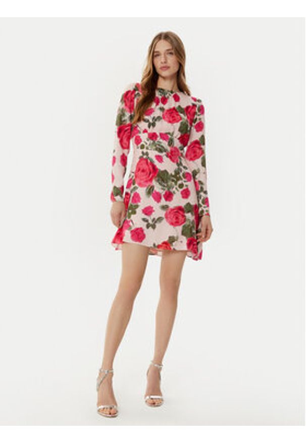 Guess Sukienka codzienna W5RK39 WGLC2 Różowy Regular Fit. Okazja: na co dzień. Kolor: różowy. Materiał: wiskoza. Typ sukienki: proste. Styl: casual