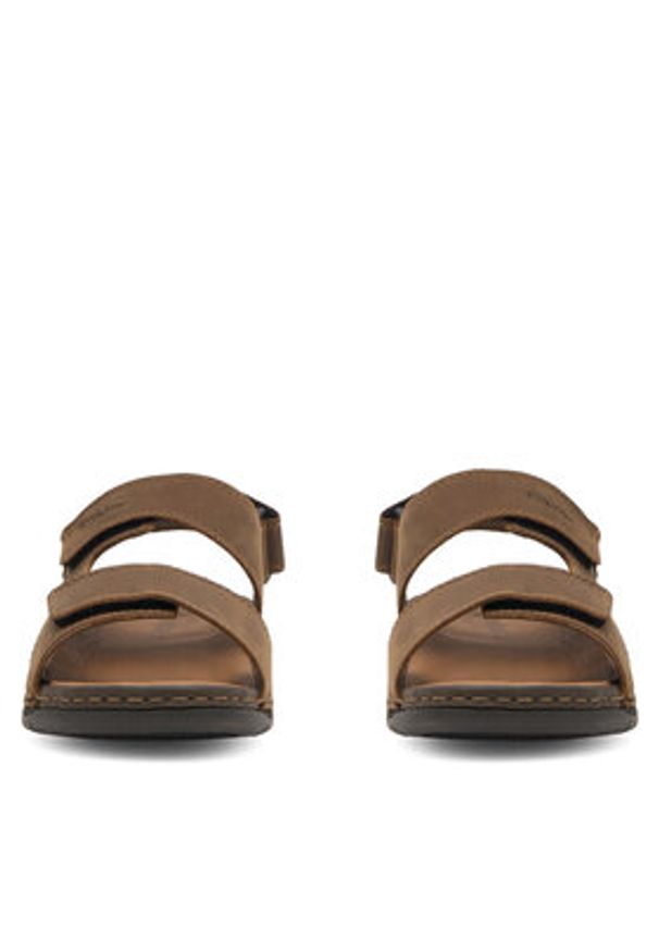 Rieker Sandały 25558-25 Brązowy. Kolor: brązowy. Materiał: nubuk, skóra