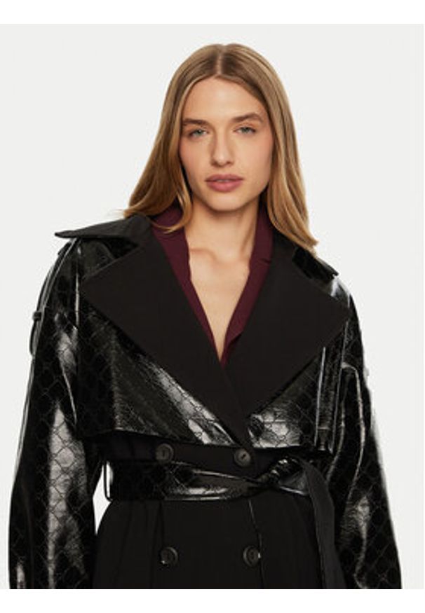 ACCESS FASHION Płaszcz przejściowy 44-9003-504 Czarny Regular Fit. Kolor: czarny. Materiał: syntetyk