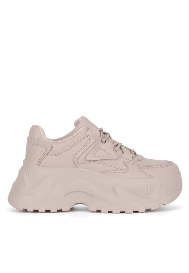DeeZee Sneakersy LZ0893-01 Beżowy. Kolor: beżowy. Materiał: skóra