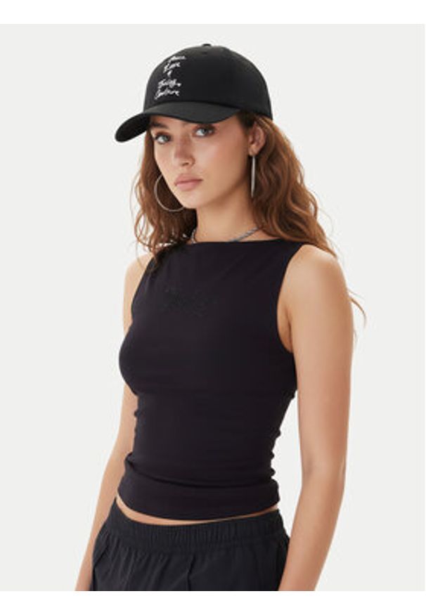 Juicy Couture Czapka z daszkiem Peace Love And Juicy JCAWH225703 Czarny. Kolor: czarny. Materiał: bawełna