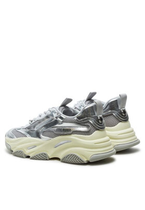 Steve Madden Sneakersy Possession-E SM19000033 Srebrny. Kolor: srebrny. Materiał: skóra