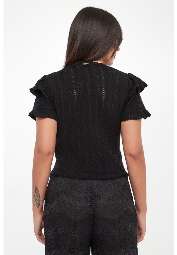 Twinset Milano - Bluzka damska koronkowa TWINSET. Materiał: koronka